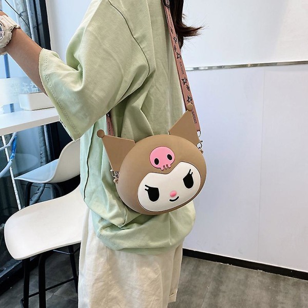 Anime Cartoon Kuromi Silikonväska Messenger Bag Barnväska purpl e A