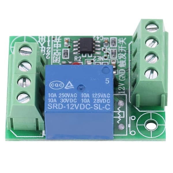 DC 12V Enkel Kanal Bistabil Krets Trigger Bryter Relé Kontrollmodul