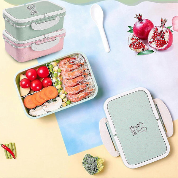 Bento Box, Bento Box til børn, Bento Box til børns madpakker, Bærbar madkasse til studerende, Termisk isoleret Bento Box