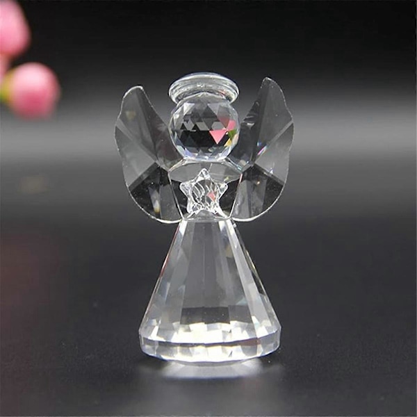 Krystal Engel Figur Dekoration, Glas Skytsengel Statue Figurer Samleobjekter, Smuk Engel Ornament