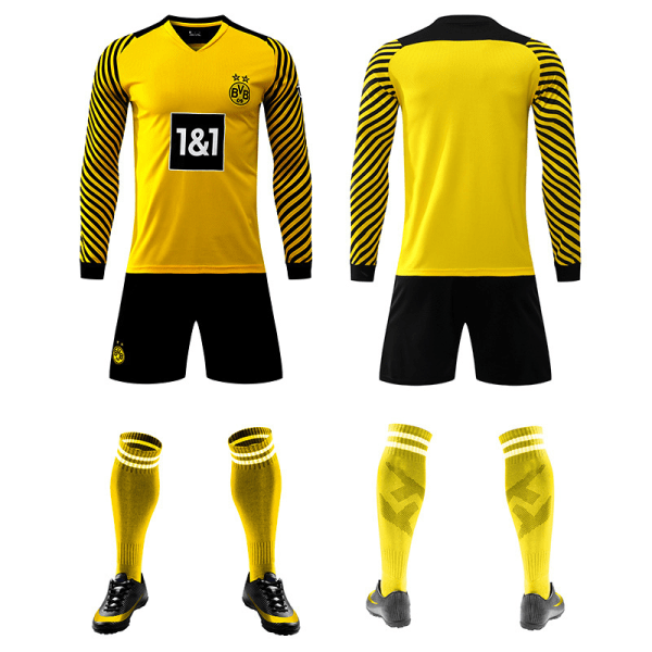Höst och vinter långärmad Dortmund hemmafotboll sport fotboll träningskläder XXL