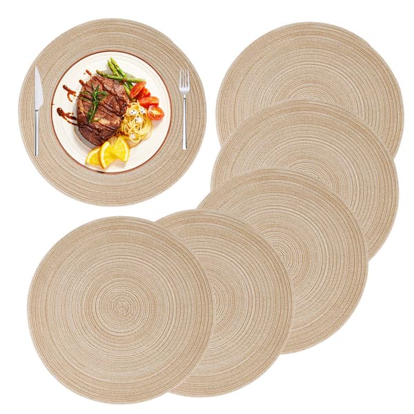 Dækkeservietter Vaskbare, Rund Dækkeserviet, Diameter 36cm