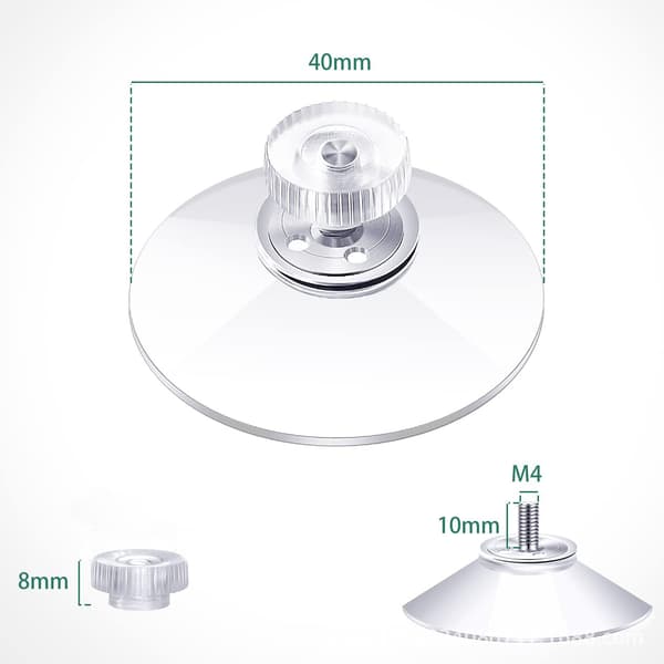 Förpackning med 50 sugkoppar, 40 mm plastsugkoppar utan krok