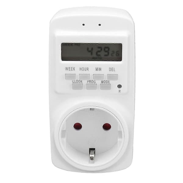 16A Vægstik Timer Digital Programmerbar Lys Ventilator Apparat Cyklus Timer Stik Automatisk Sluk 90
