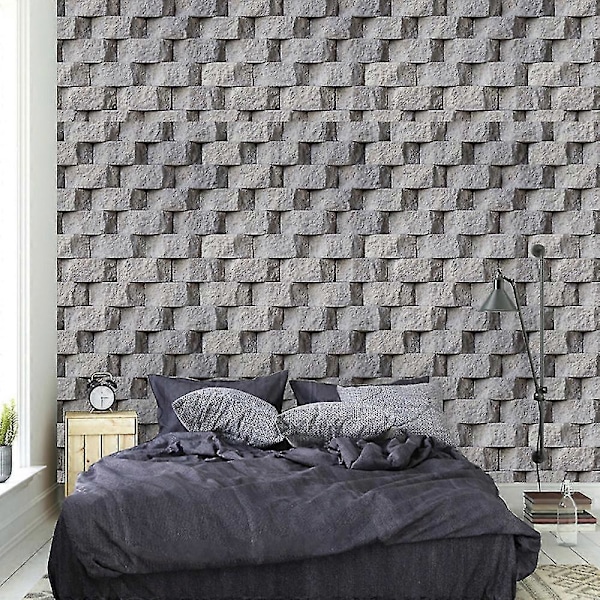3D Tiili Kivi Rustiikkinen Itsekiinnittyvä Seinätarra Kodin Sisustus 45x100cm
