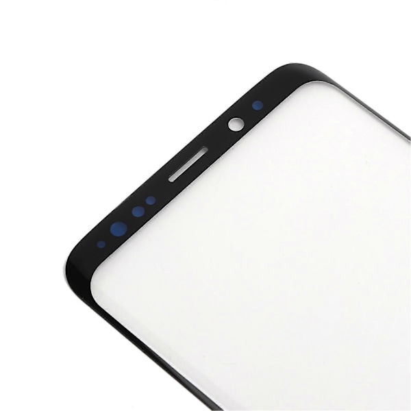 Telefon Bagside Glas Cover Front Skærm Glas Linse Udskiftningssæt til Samsung S9 G960 Sort