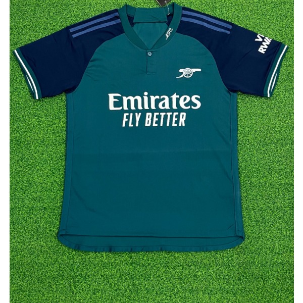 Ny vintage marinblå Arsenal fotbollstränings-t-shirt Vidic NO.15 XL