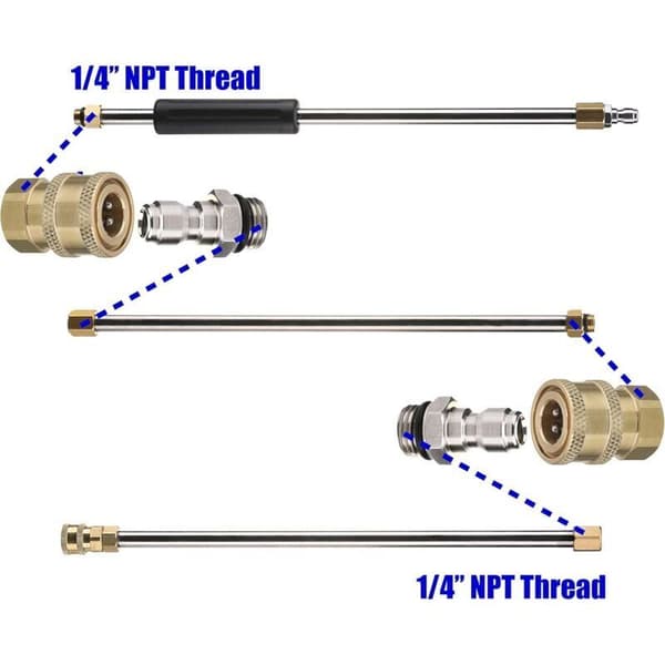 1/4\" 5000 PSI Højtryksrenser Adapter Kit