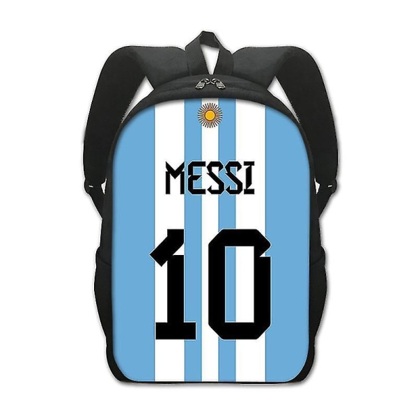 Ny Mr. Football World Cup Student Skolväska Messi Polyester Belastningsminskande ryggsäck med stor kapacitet style 1