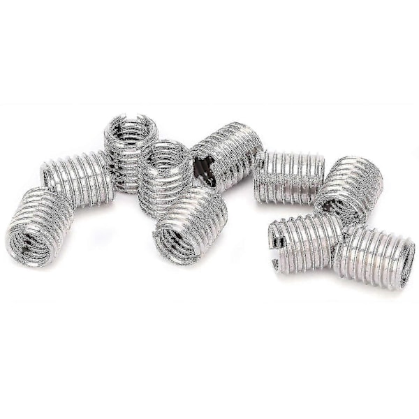 10kpl Kierremutteri, naaraspuolinen kierretetty sisäosa M8*1.25 Uros M10*1.5 Pitkä 12mm Pohjareiän halkaisija 9.0mm Ruostumaton teräs Asennusmutteri Korjaa Kierretetty Holkki Hylsyruuvi