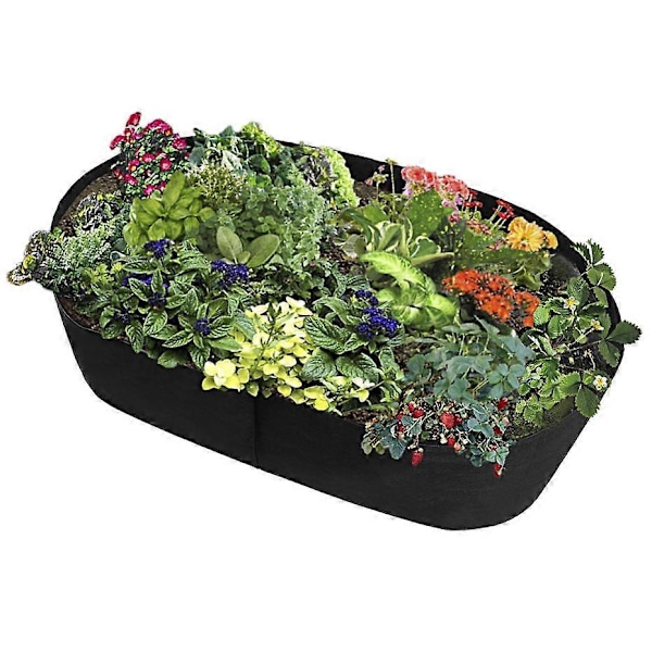 Ny Ankomst Tyg Upphöjd Planteringsbädd Trädgård Odla Väskor Växtbädd Rektangulär Planterare för Växter Blommor och Grönsaker