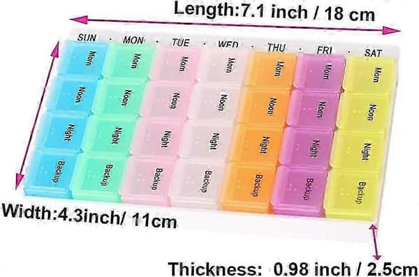 Ukentlig Pilleboks - 7 Dager 28 Rom (1 Pakke)