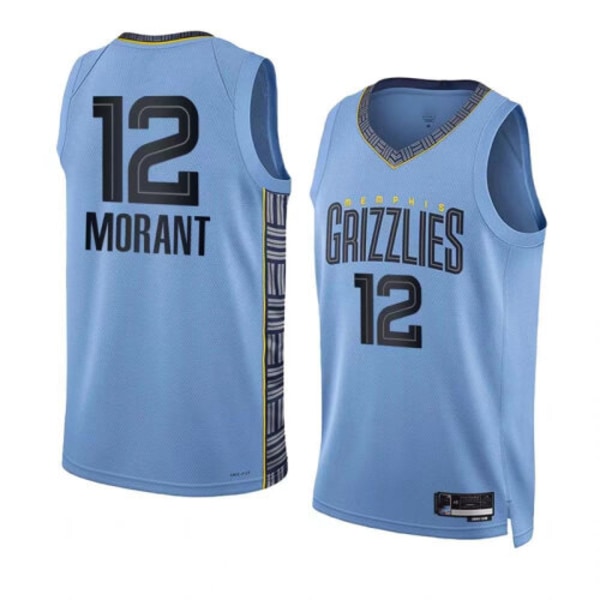 Grizzlies Ja Morant 12 Baskettröja Aldult Boys Sport Uniform 2XL