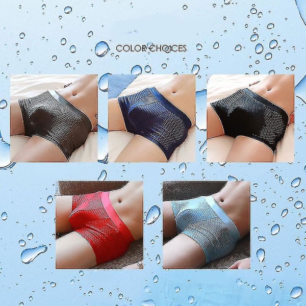 4 STK Boxer för män Mesh Able Shorts för män Red S