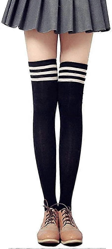 Dame Over Knee Lårhøje Strømper Plus Size Rør Benvarmere Strømpe Bomuld