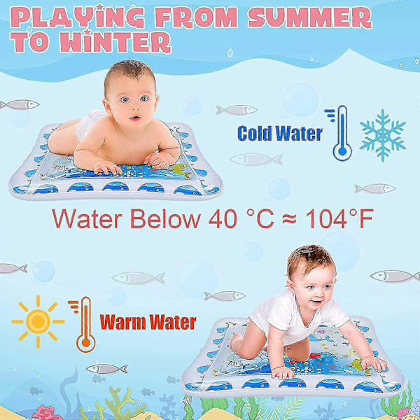 Baby Awakening Matta, Uppblåsbar Vattenmatta för Barn, Uppblåsbar Lekdyna Pvc Pojke