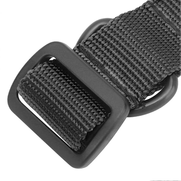 Justerbar Sikkerhetsstropp i Nylon for Utendørsbruk Multifunksjonell Webbing Belte med D-Ring Svart