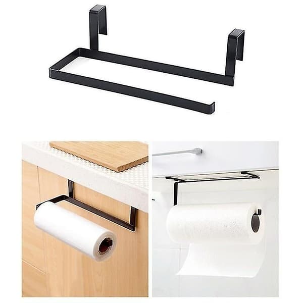 Musta keittiöpaperiteline