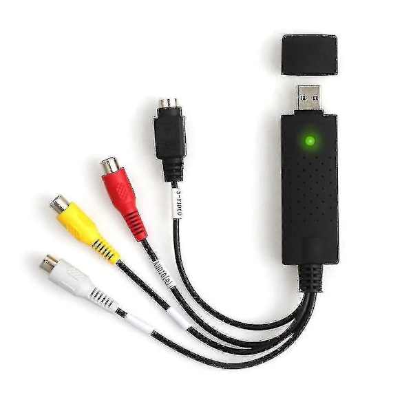 1 sæt Usb2.0 Vhs Til Dvd Konverter Au-dio Video Optageenhed Kit Rca Kabel Til Windows 10 Systemer -t