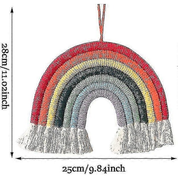 Regnbåge Väv Tapestry, Handvävd Regnbågsdekor, Regnbåge Spets Väggbonad, Regnbåge Väv Tapestry För Flickrum Och Rumsdekor