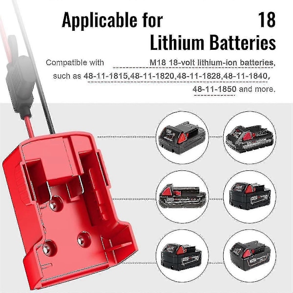 Power Wheels -sovitin akulle, johtosarjan liittimellä, 12AWG-johdolla ja 40A sulakkeella Peg-Perego Newway -malleille