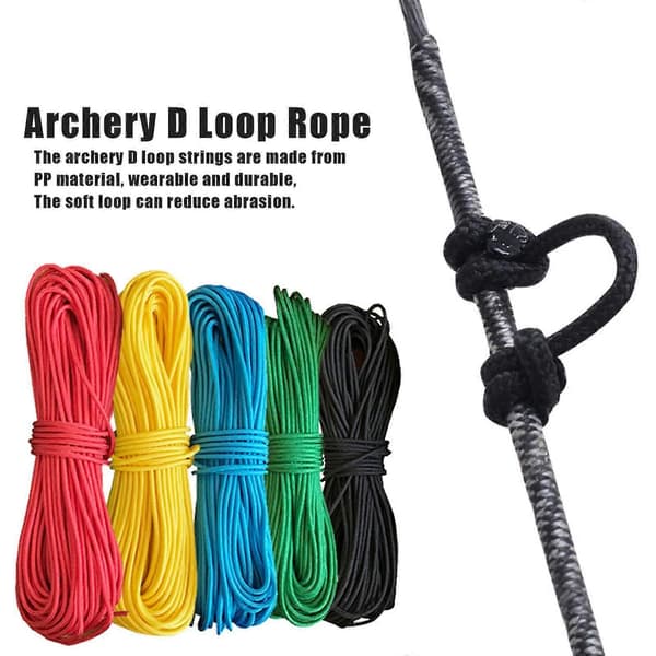 Bueskydning D Loop Reb til Compound Bue Streng Udløsermateriale, 3M Holdbar Nockingssnor (Sort/Rød/Gul/Blå/Grøn) Red