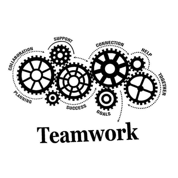 1 stk Team Work Klistremerke