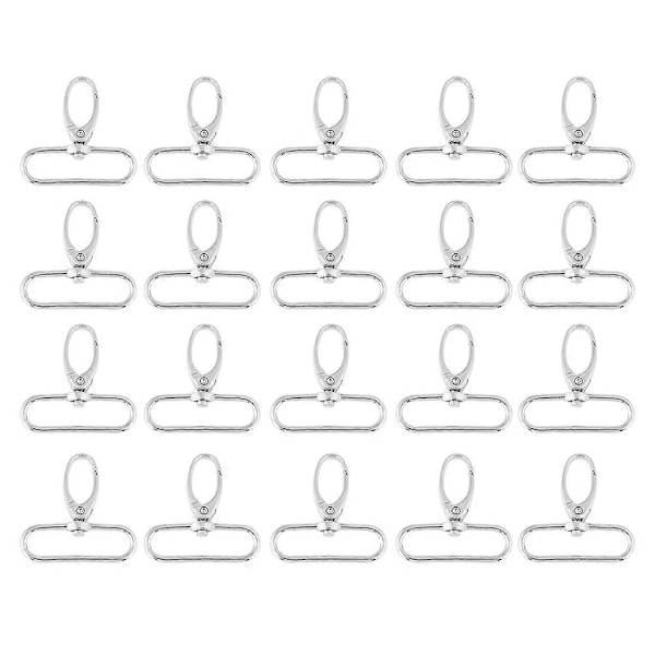 20 st Väskspännen i Zinklegering Vridbara Triggerklämmor Nyckelringskrokar (38mm)
