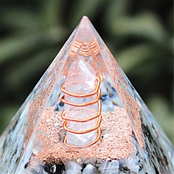 Krystallpillar Knust Stein Pyramide Ornamenter, Hjemmehåndverk Ornamenter, Harpiks Ornamenter, Bordornament