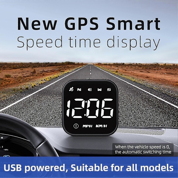 GPS-nopeusmittari Laajennettu digitaalinen näyttö Ajoneuvon matkamittari Matkamittari Kurssi Ylinopeus hälytys