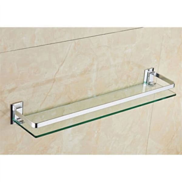 Badeværelseshylde i hærdet glas. Brusevægshylde 40127cm