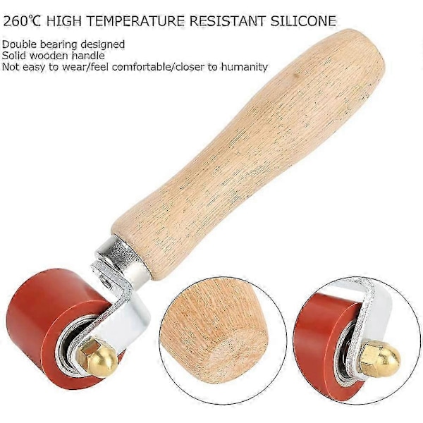 Handtrycksrulle, 28mm Silikontrycksrulle kompatibel med PVC/TPO/EPDM Takverktyg Golv T