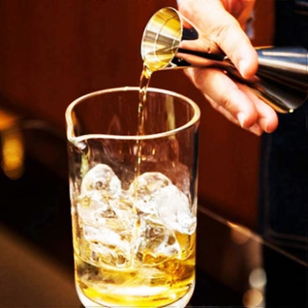 Cocktail Jigger i rustfrit stål, professionel bartender drikkevaremålekop med indbygget skala