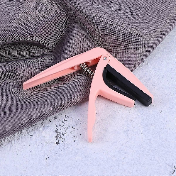 Profesjonell Ukulele Capo Enhånds Hurtigskift Ukelele Capo Sink Legering Gitar Deler Tilbehør (Rosa)