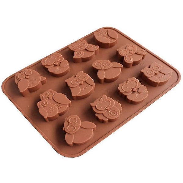 Premium Silikon Bakform/Muffinsform För Muffins, Cupcakes, Kakor, Pudding, Isbitar Och Gelé - Ugglebrödform För Imponerande Skapelser, Hög Kvalitet