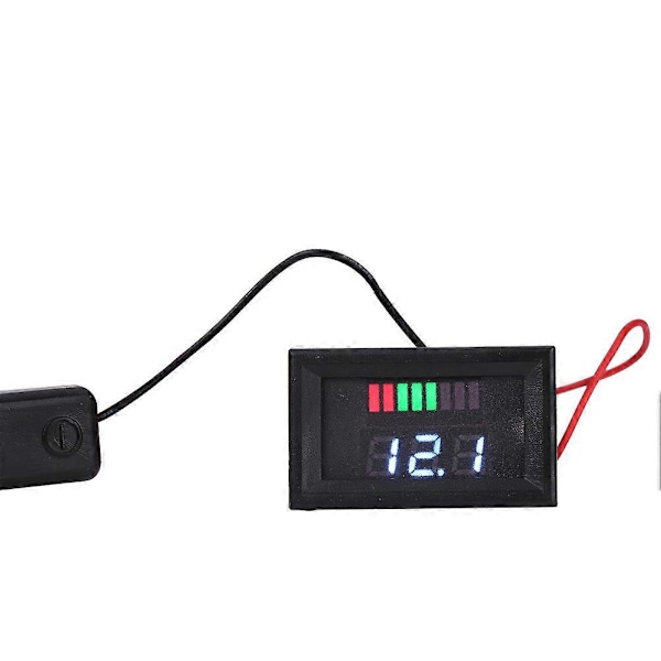 12V Syra Bly Batterier Indikator Batterikapacitet Spänningsmätare Dubbel Display LED-testare Blå