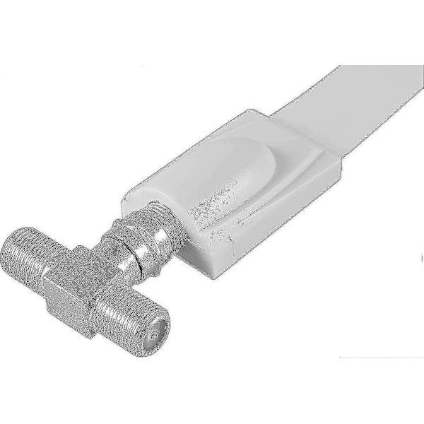 2x Koaksial T-splitter For Sat Tv (2x Hunn F-plugg Til 1x Hann F-plugg), F Antenne Splitter Adapter For Koaksialkabler - Antennekabel (antennekobler), C