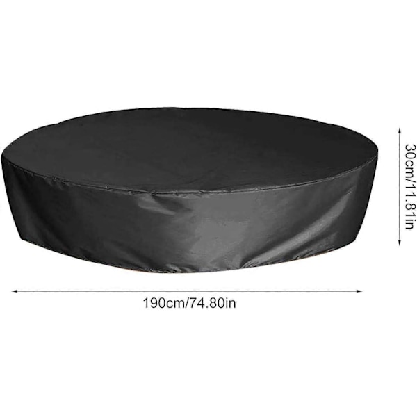 Pyöreä uima-altaan peite pyöreä kylpytynnyrin peite vedenpitävä pölytiivis suojapeite sopii kaikkiin pyöreisiin uima-altaisiin 190cm*30cm