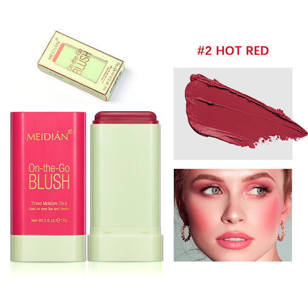 Solid Cream Blush, Bærbar Highlighter, Konturerende Blush Stick, Lysnende og Base Makeup 2