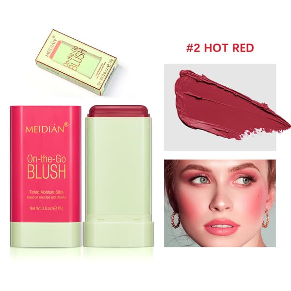 Solid Cream Blush, Portabel Highlighter, Konturerende Blush Stick, Lysnende og Base Makeup 2