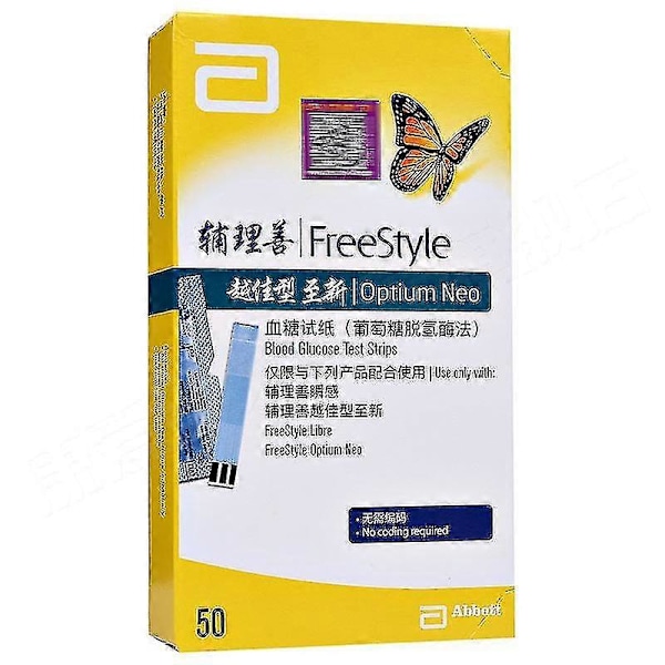 Abbott Freestyle Ketonmätare Glukosmaskin Diabetisk Blodsocker Diabetes Glukometer Testremsor 100 Lansetter Ketonmätare-jie