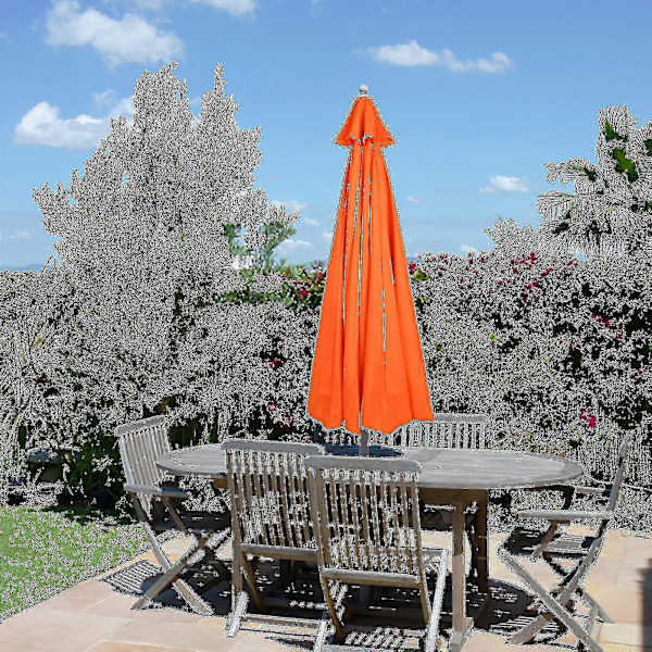 Bedst sælgende udskiftningsstof til haveparasol baldakinovertræk til 6/8 arms terrasse solparasol 50% tilbud