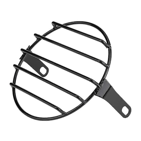 6.5in Motorsykkel Sidemontert Frontlykt Rund Grilldeksel Maske for Cruiser Chopper Cafe Racer #1