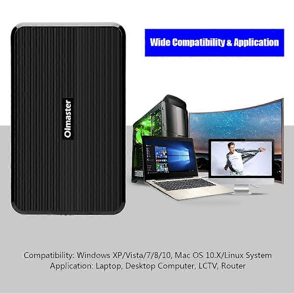 OImaster USB 3.0 til 2.5 Tommer SATA HDD / SSD Ekstern Harddisk Kabinet Etui Værktøjsfri Sort