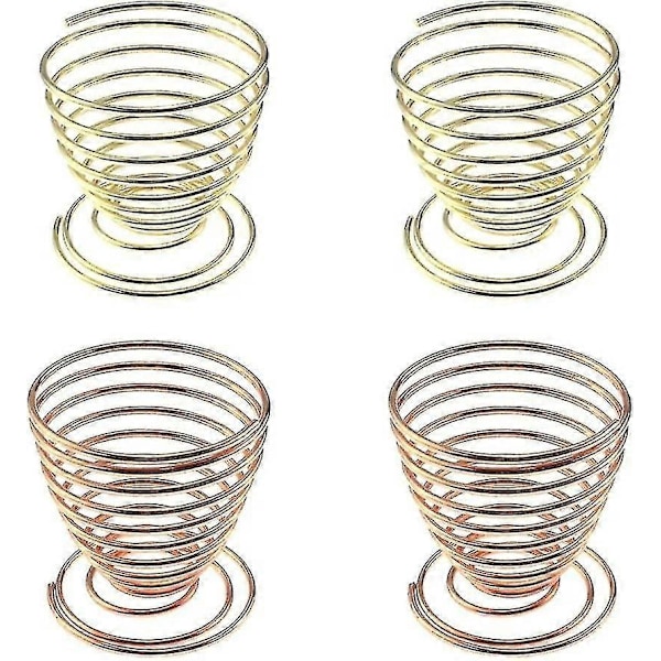 Eggkoppsett med 4, Eggkopper, Eggkoppholder i rustfritt stål