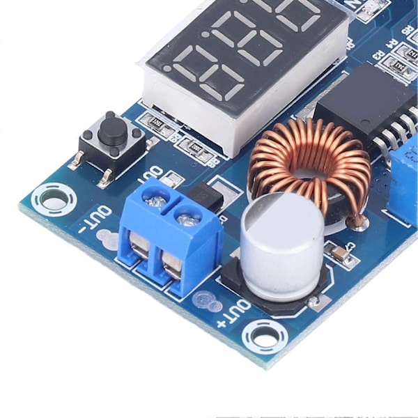 5A 75W DCDC Högeffekts Buck Modul Justerbar Spänningsdisplay Omvandlare Regulator Kort XL4015