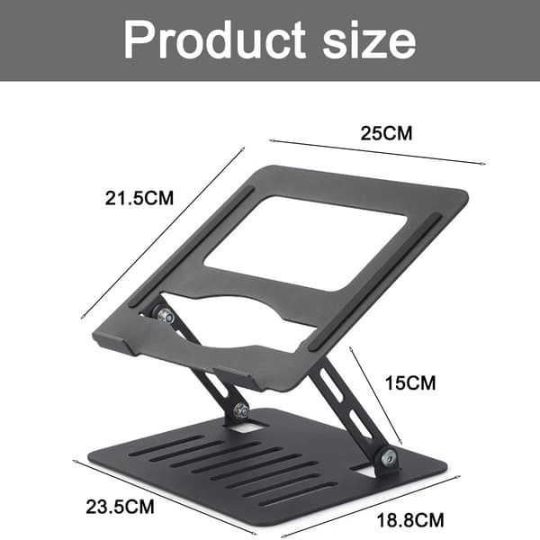 Foldbart Laptopstativ, Justerbart Ergonomisk Bordcomputerstativ, Bærbar Ventileret Laptop Holder