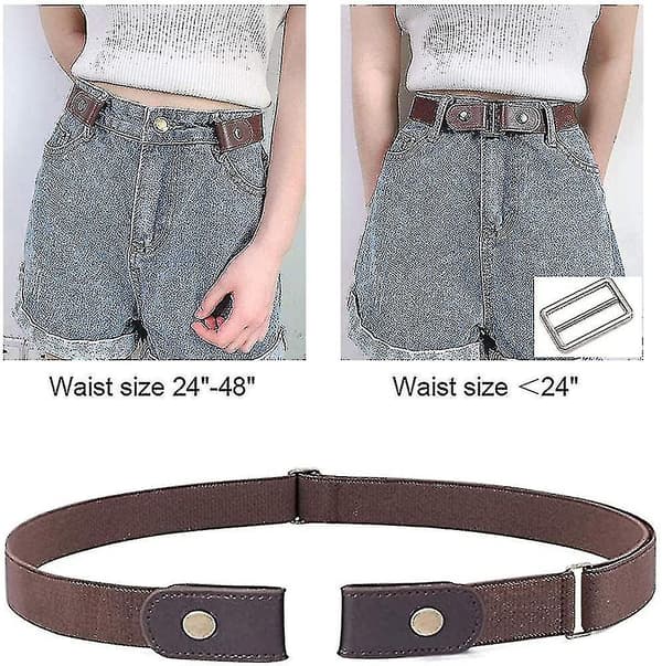 Elastiske bælter uden spænde, usynlige elastiske taljebælter uden spænde til jeans