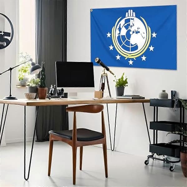 Polyester Dobbeltsidig Super Earth Banner for Hybeldekorasjon