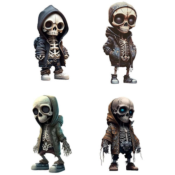 Nyhet Coola Skelettfigurer, Halloween Skelettdocka Harts Hantverk Ornament, Barnpresenter